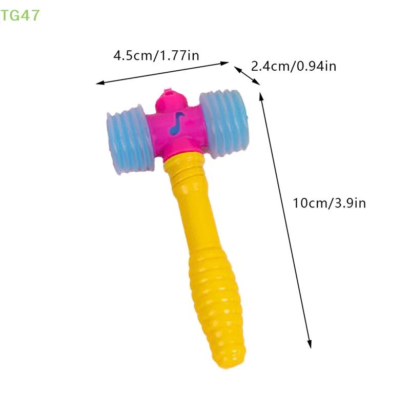 【LS】【LS】3Pcs Knocking Hammer Toy Musical Instrument Hammer Shape Knocking Vocal Educational Toy Kid Birthday Party Favors Gifts