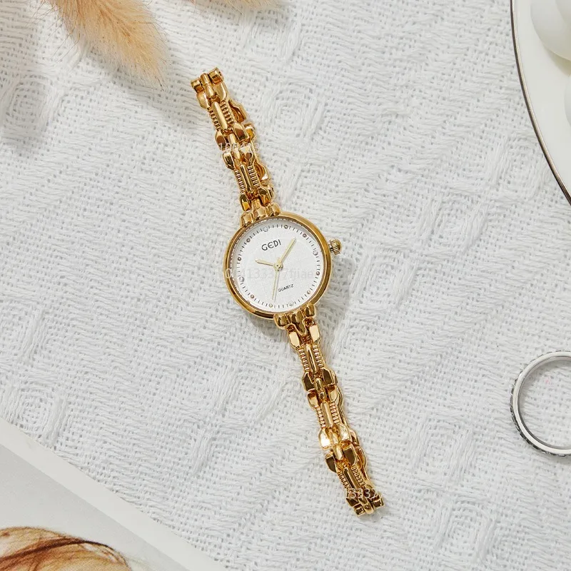 

Новые часы-браслет, женские маленькие золотые часы, потрясающие популярные винтажные женские часы с цепочкой, модные персонализированные Relogio Feminino