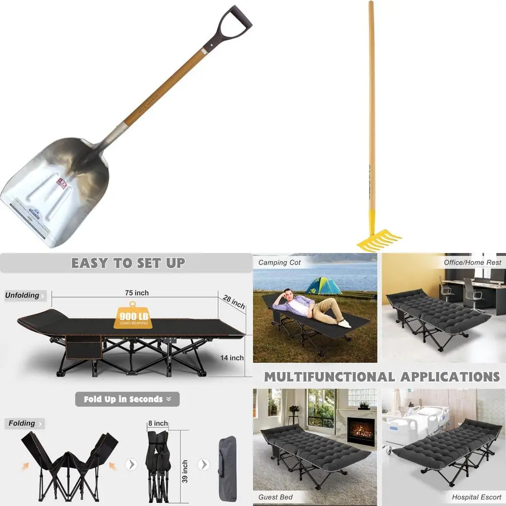 Pala de borde recto de aluminio resistente con 0,5 pulgadas de espesor y 52 pulgadas de longitud