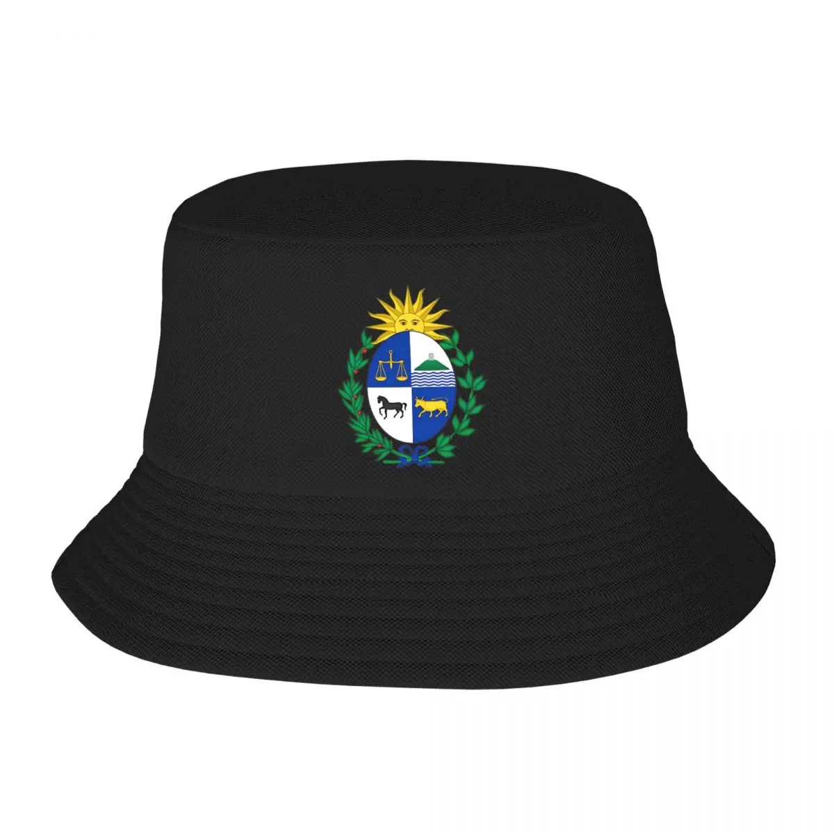 Uruguay Coat Of Arms Bob Hats for Men Women Summer Sun Hat Street Lightweight for Outdoor Sports Fisherman Cap Panamka