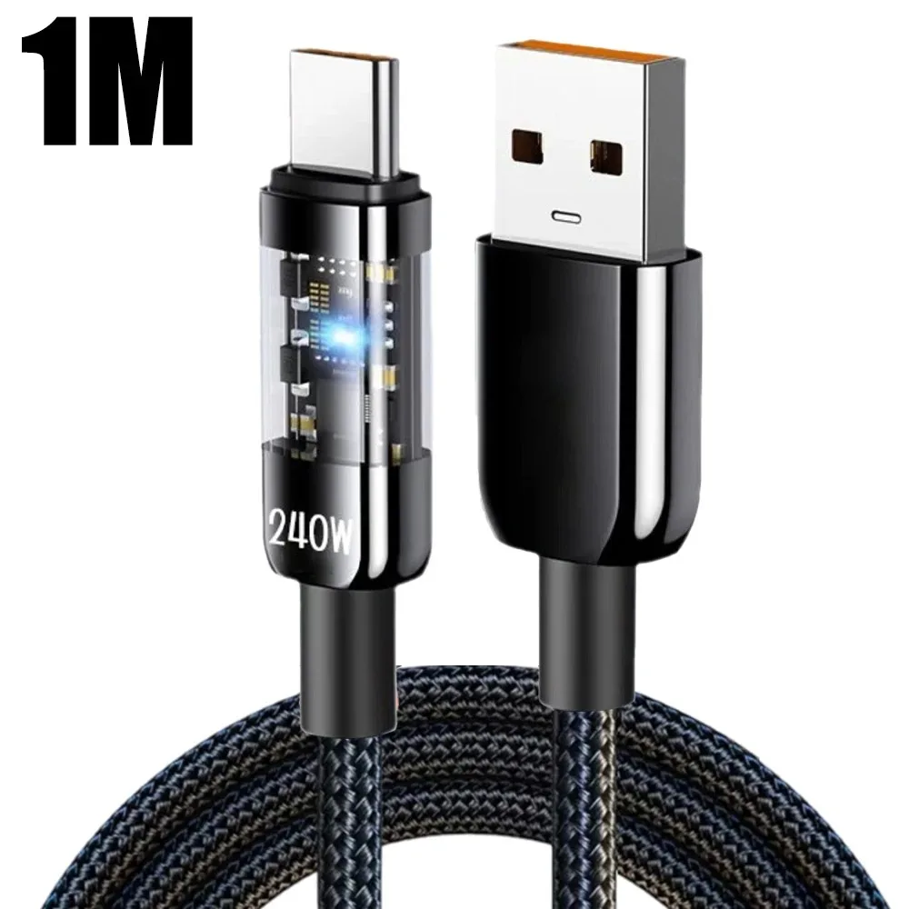 PD 240W USB Naar Type C Super Snel Opladen Datakabel 10A Mobiele Telefoon Opladers Draad Voor Samsung Huawei Xiaomi Quick Charge Cord - afbeelding 2