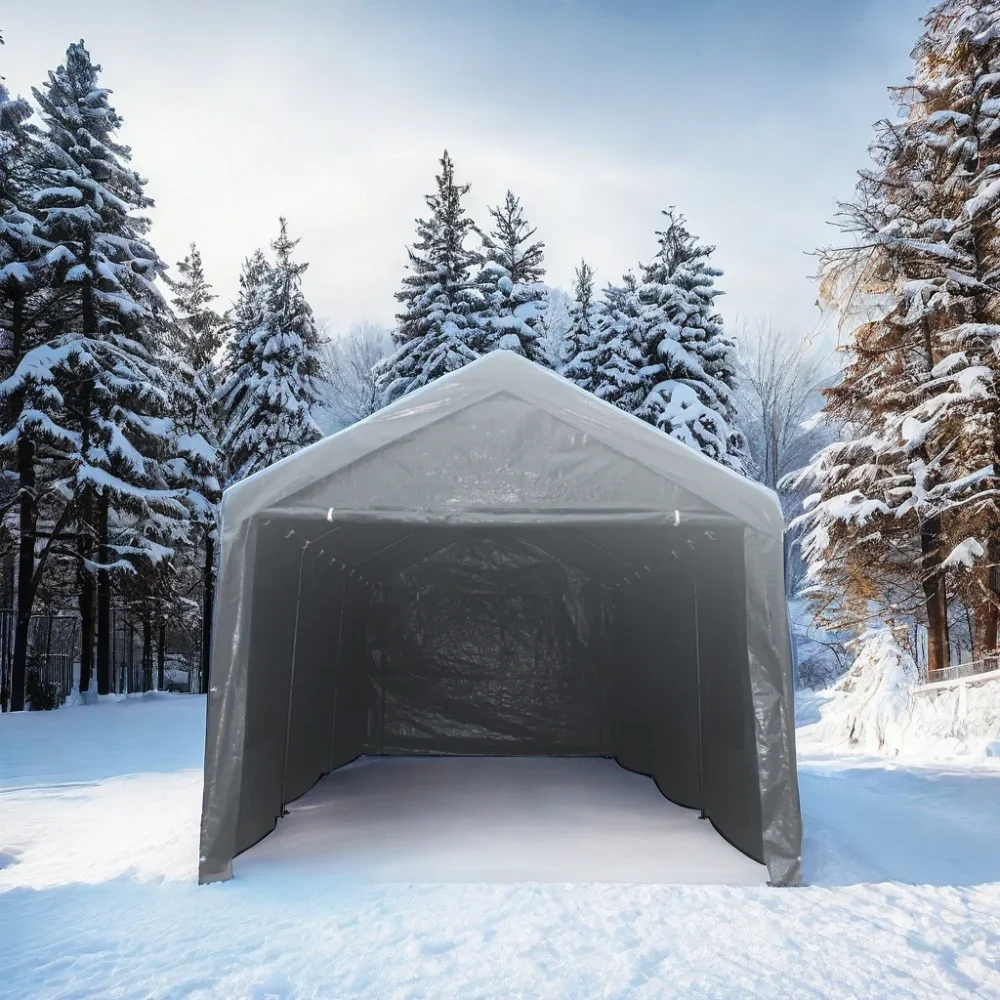 

3x6M feet heavy duty outdoor portable garage ventilated canopy carports car shelter