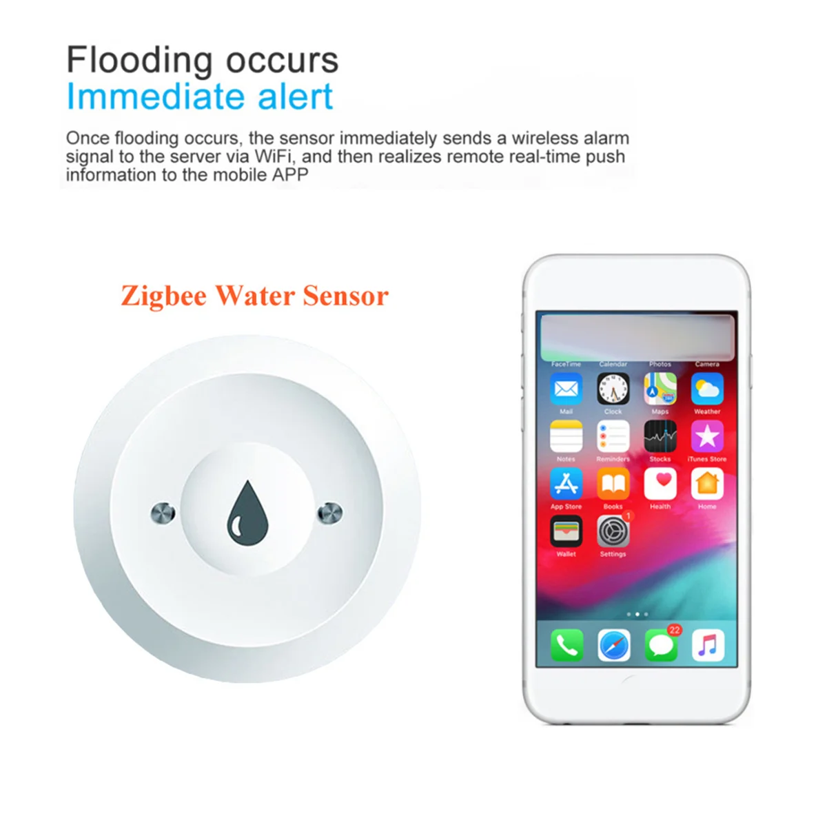 Sensore di immersione in acqua Zigbee sensore di perdite di vita intelligente allarme di collegamento dell'acqua App monitoraggio remoto rilevatore di perdite d'acqua