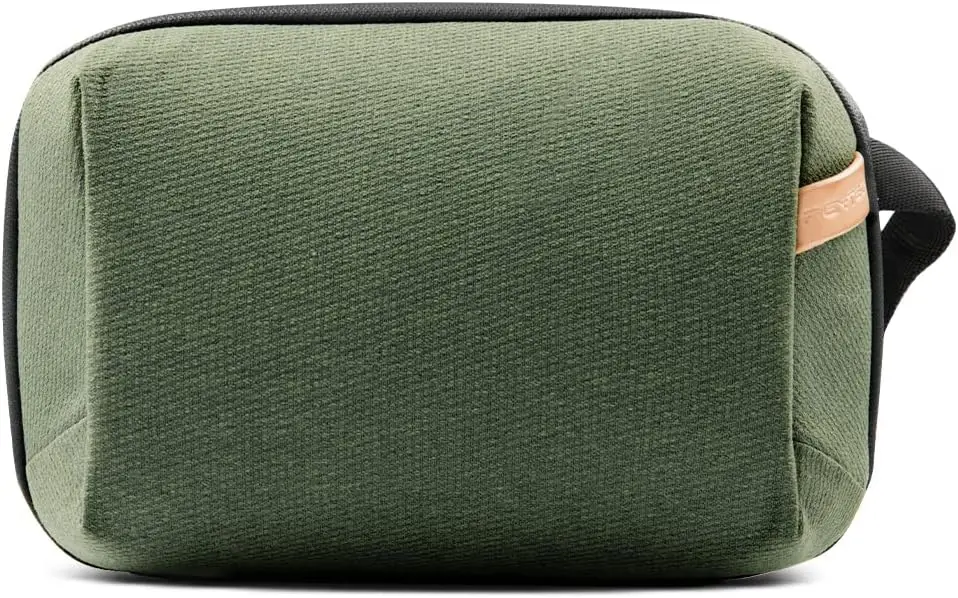 

Waterproof Tech Pouch Organizer for Cables, Chargers, SD Cards - Green Travel Case