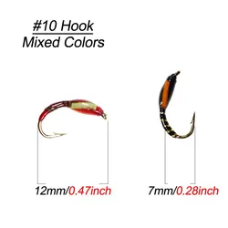 Zumbadores epoxi para trucha tipo ninfa Midge helie