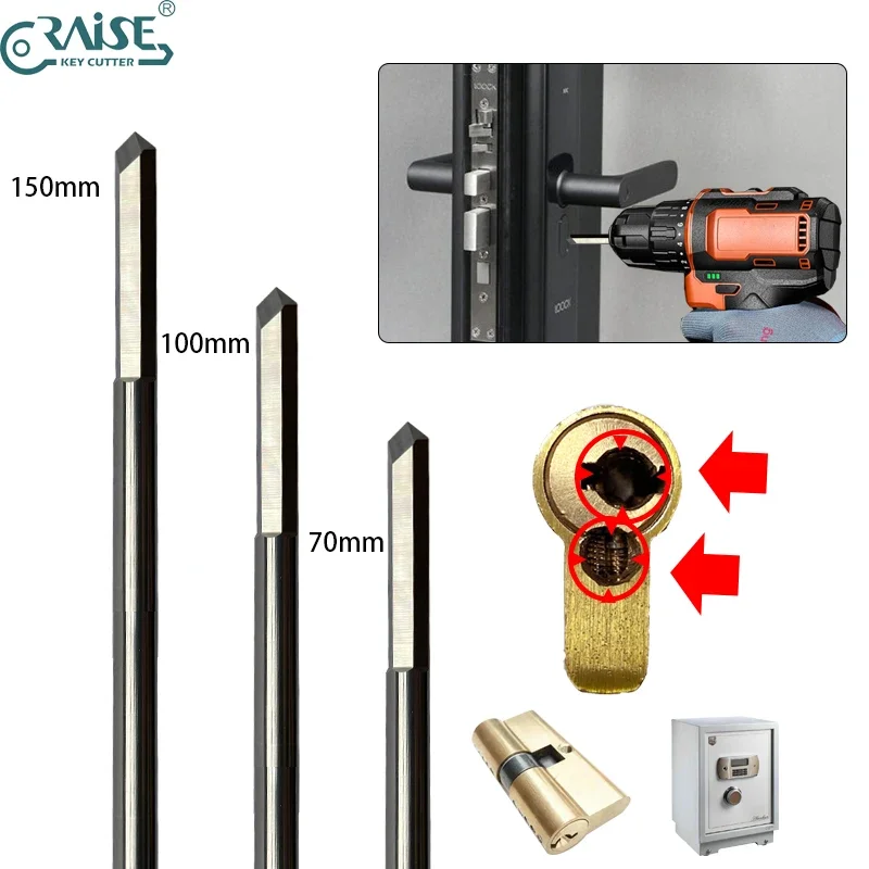 Слесарные Инструменты для открытия замков, Карбидное сверло для открытия замков, сейф, ящик для хранения, ручные инструменты