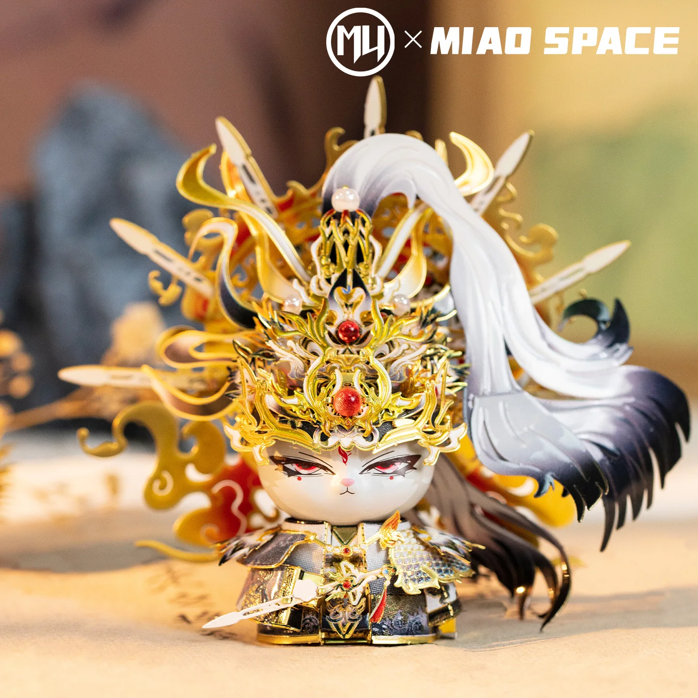 MU Emperor Miao 3D Metal Jigsaw Puzzle, DIY Puzzle Toy, Desktop Office Decoration, Stress-Relieving, Colorful Gift for Girlfrien