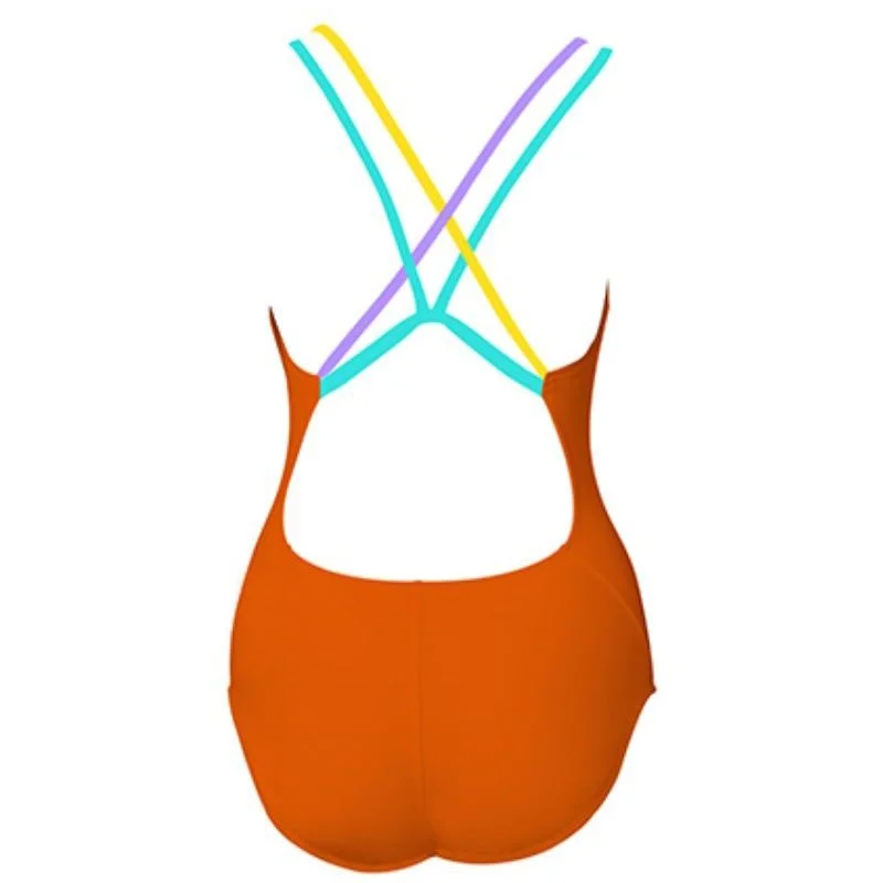 Speedy Cute Girl Couleur Stripe Double sangle d'épaule Couleur Blo Sport Étudiant Conservateur Natation Gym Formation Sw...