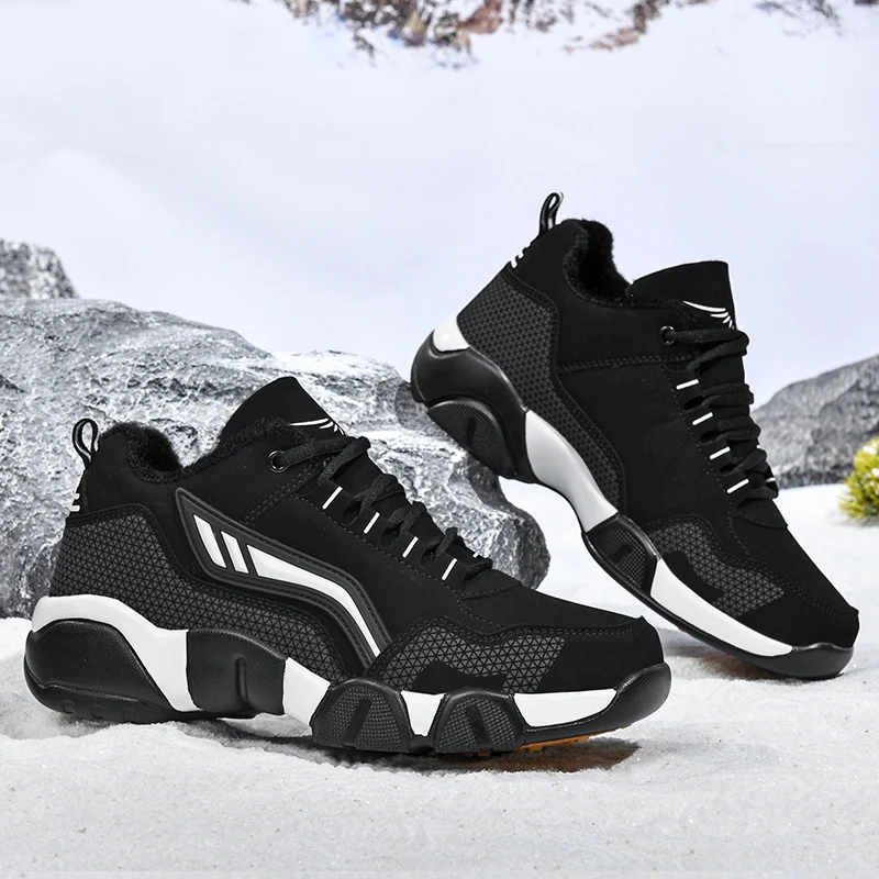 

New Casual Men's Sports Shoes, Anti-slip Men's Sports Shoes, Outdoor Walking and Jogging Sports Shoes, Winter with Cotton Shoes