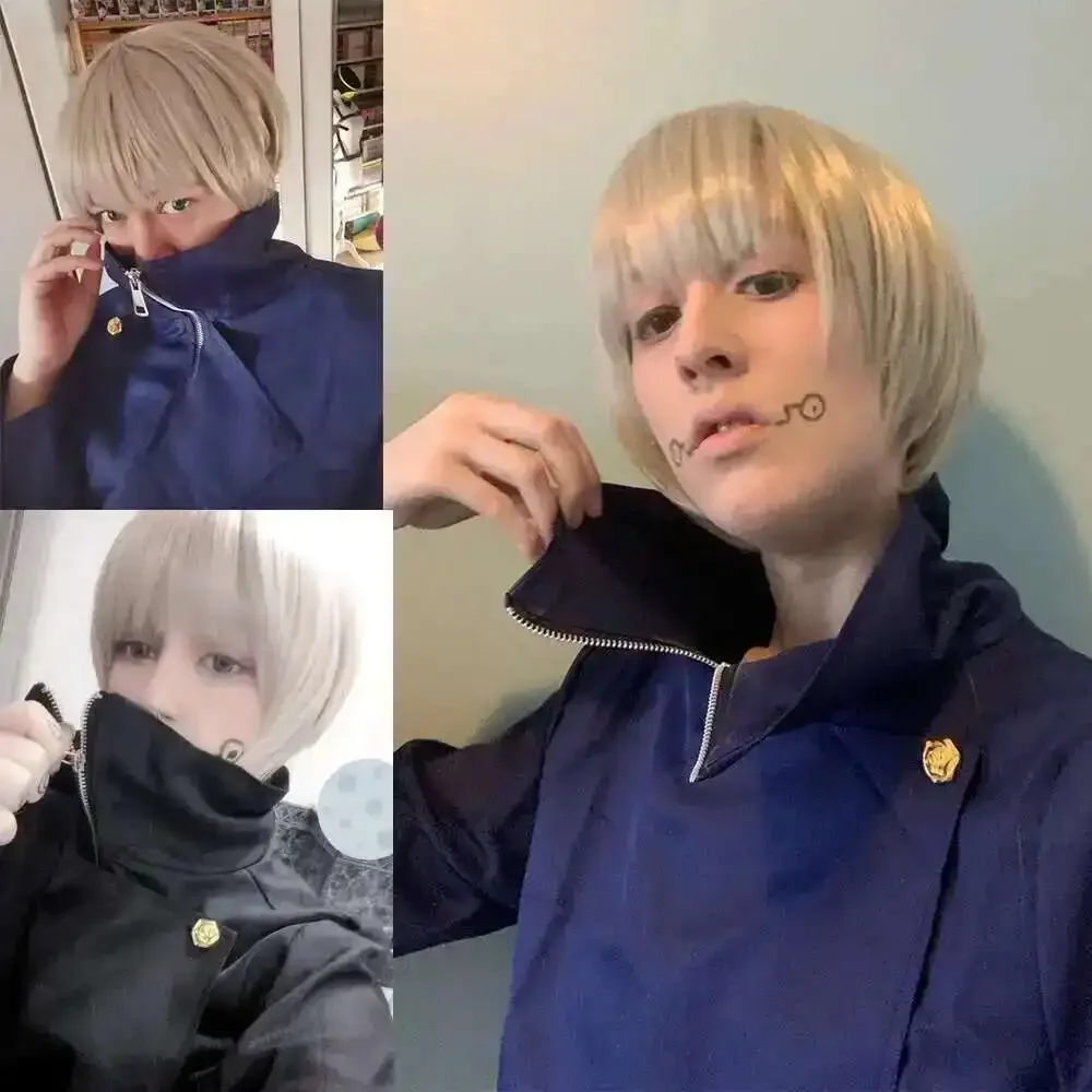 Nuevo Disfraz de Anime 2026: Uniforme Escolar de Jujutsu Kaisen, Pantalones, Disfraz de Fiesta, Peluca de Inumaki Toge para Halloween, Cosplay