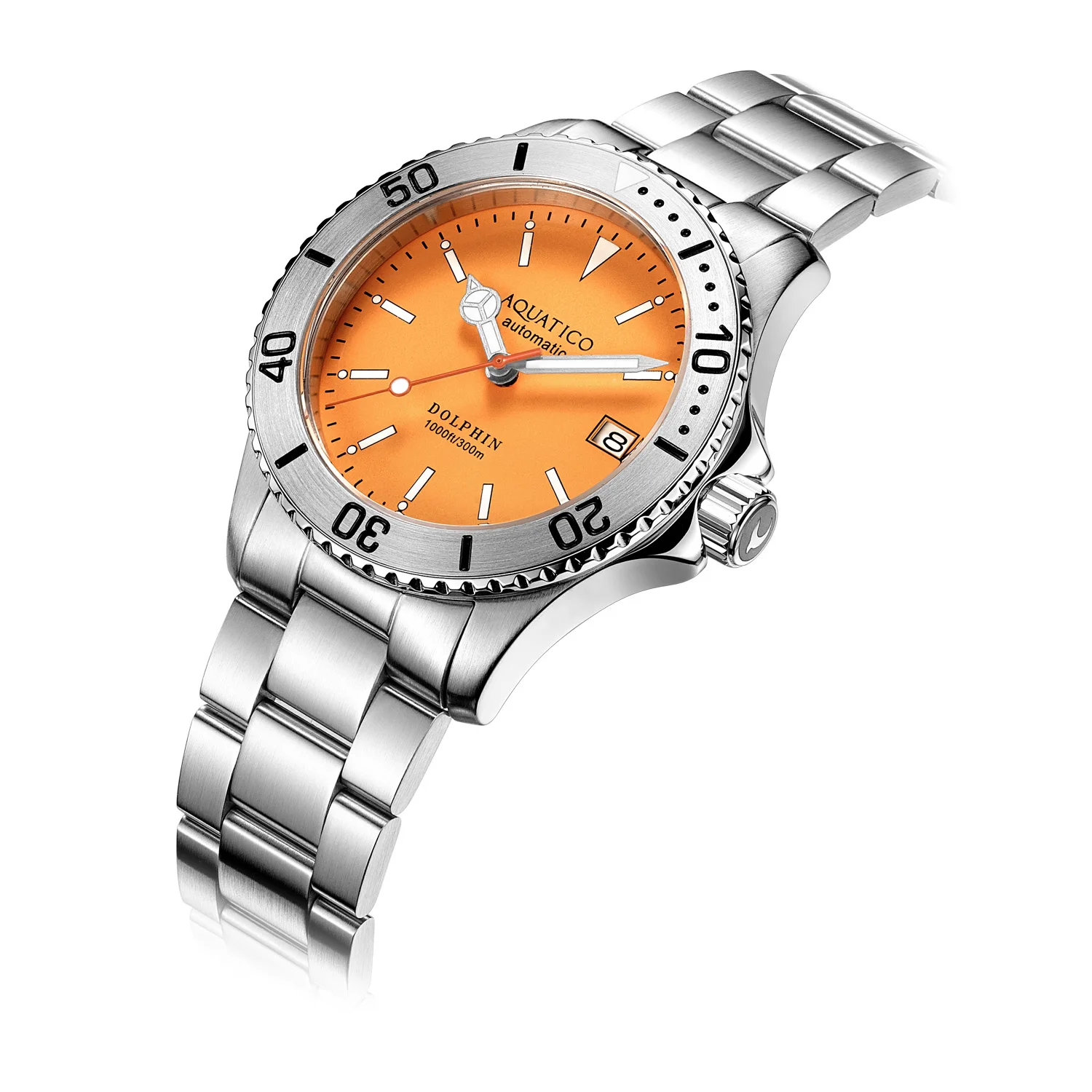 Aquatico Dolphin Automatic Dive Watch Orange Dial (NH35)