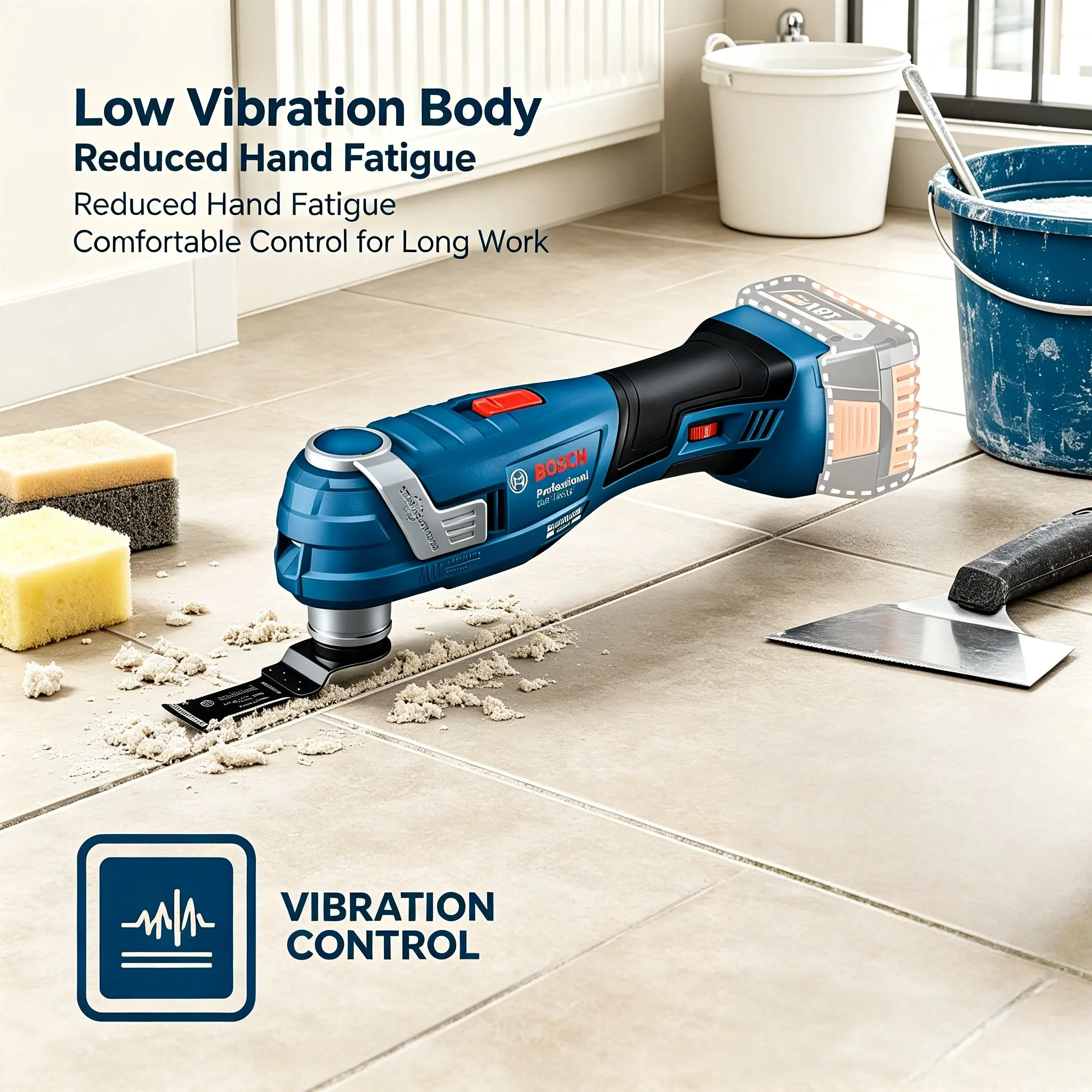 BOSCH GOP 185-LI Brushless Cordless Oscillating Multi Tool, 18V Rechargeable Multifunctional Cutting Power Tool