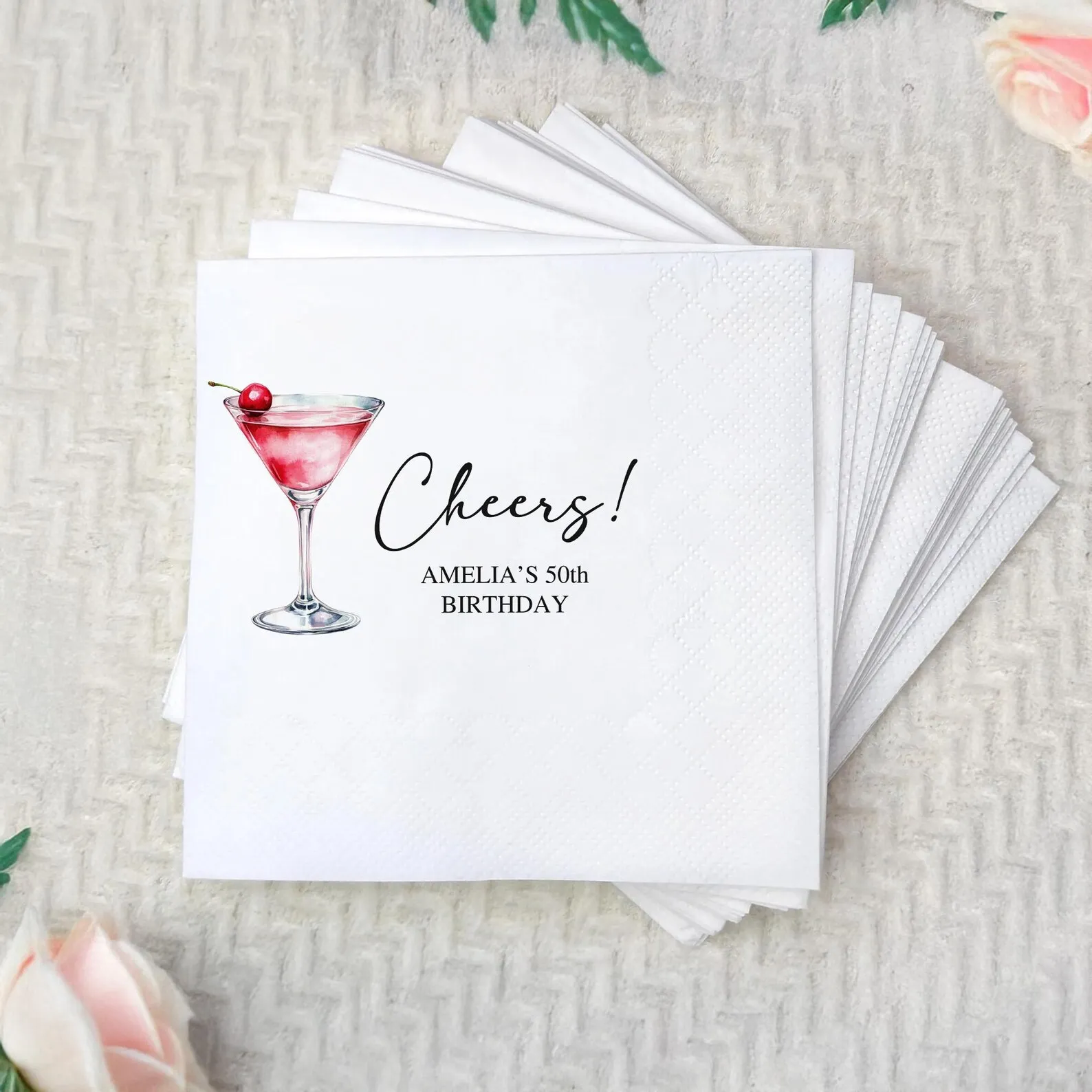 Салфетки для вечеринки по случаю дня рождения по индивидуальному заказу! Салфетки, коктейльные салфетки на заказ, грязные салфетки на заказ 30, на заказ, 50-летие