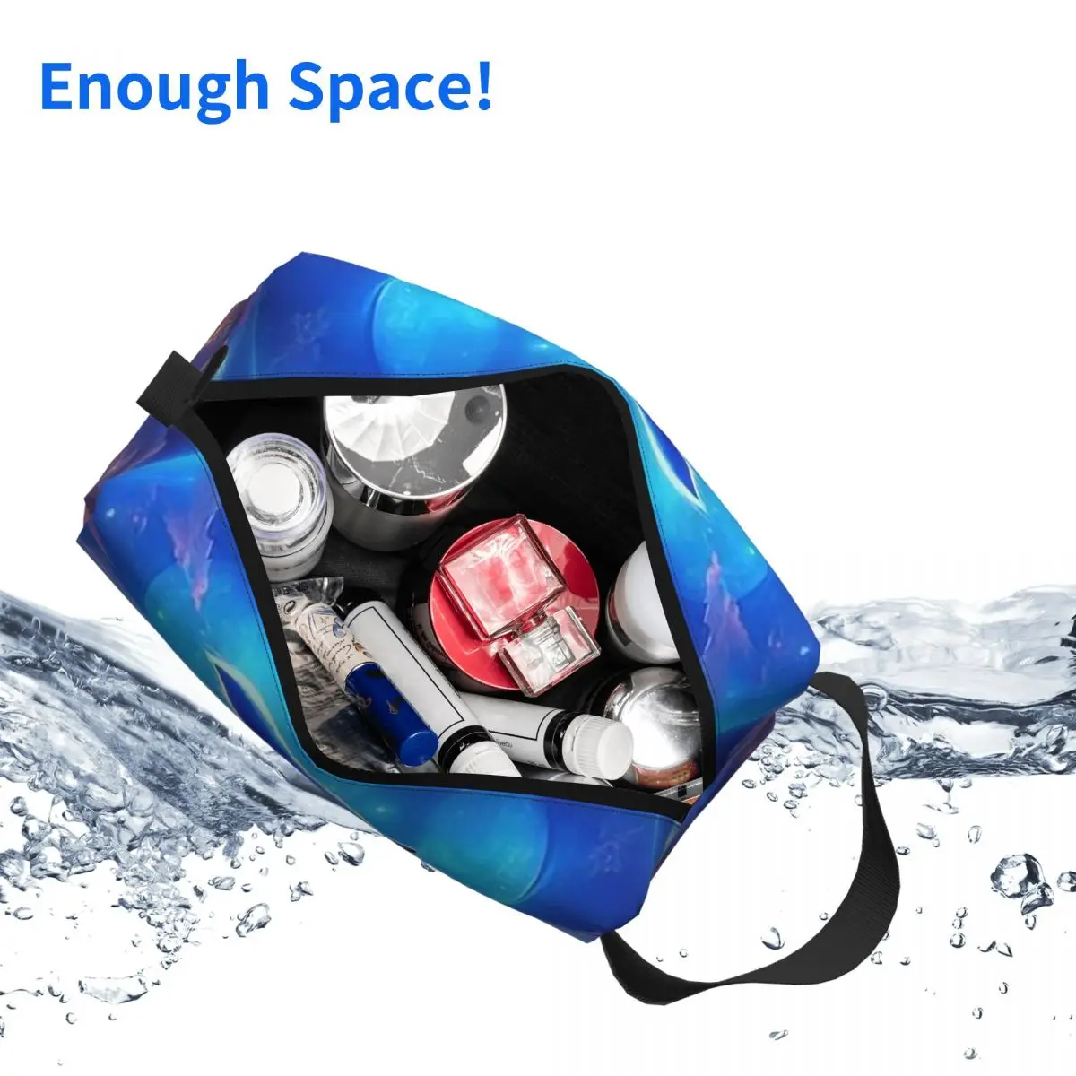 Shadow The Hedgehog Women Cosmetic Bags Travel Makeup Organizer Pouch Toiletry Storage Dopp Kit Box Pencil Case