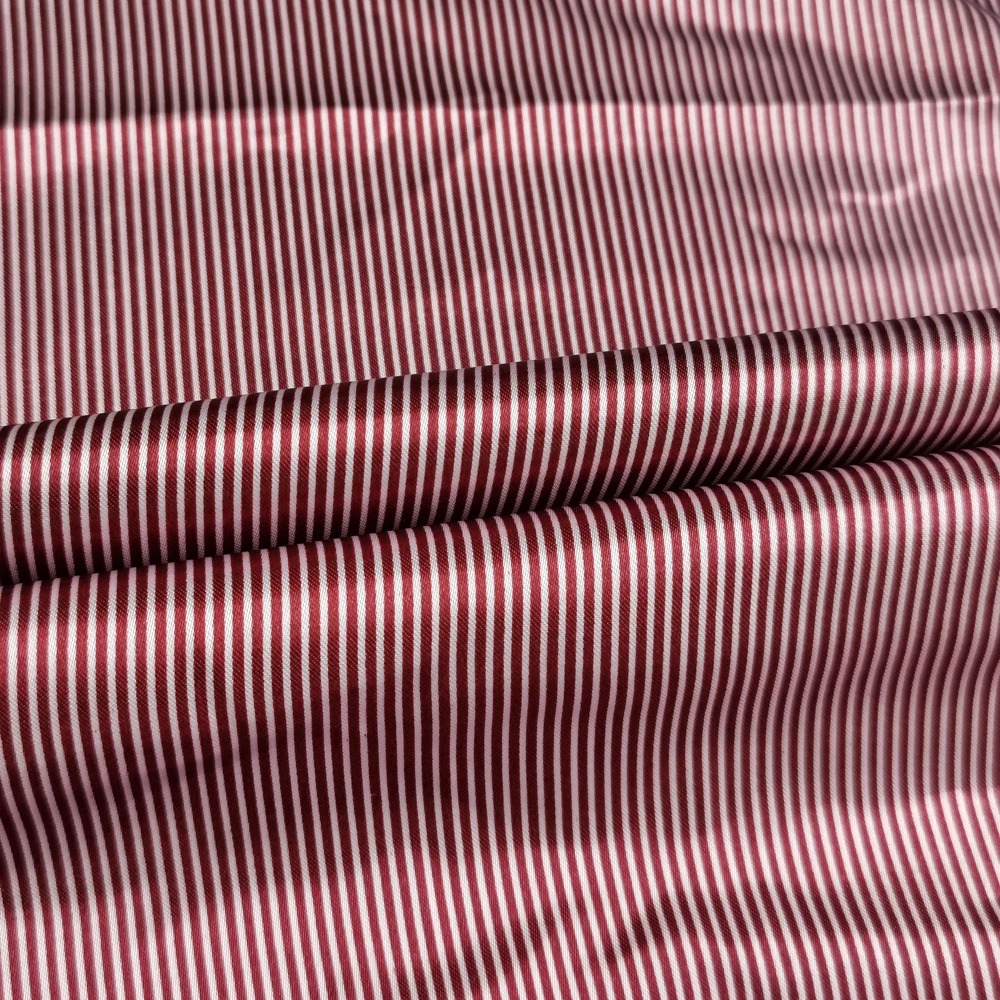 100cm*148cm Super Thin Striped Design 100%Polyester Satin Fabric Soft Charmeuse Dress Lining Textile Soft