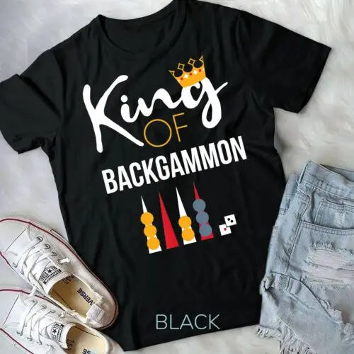 King of Backgammon T-Shirt Board Game Backgammon Player Tee Unisex T-shirt