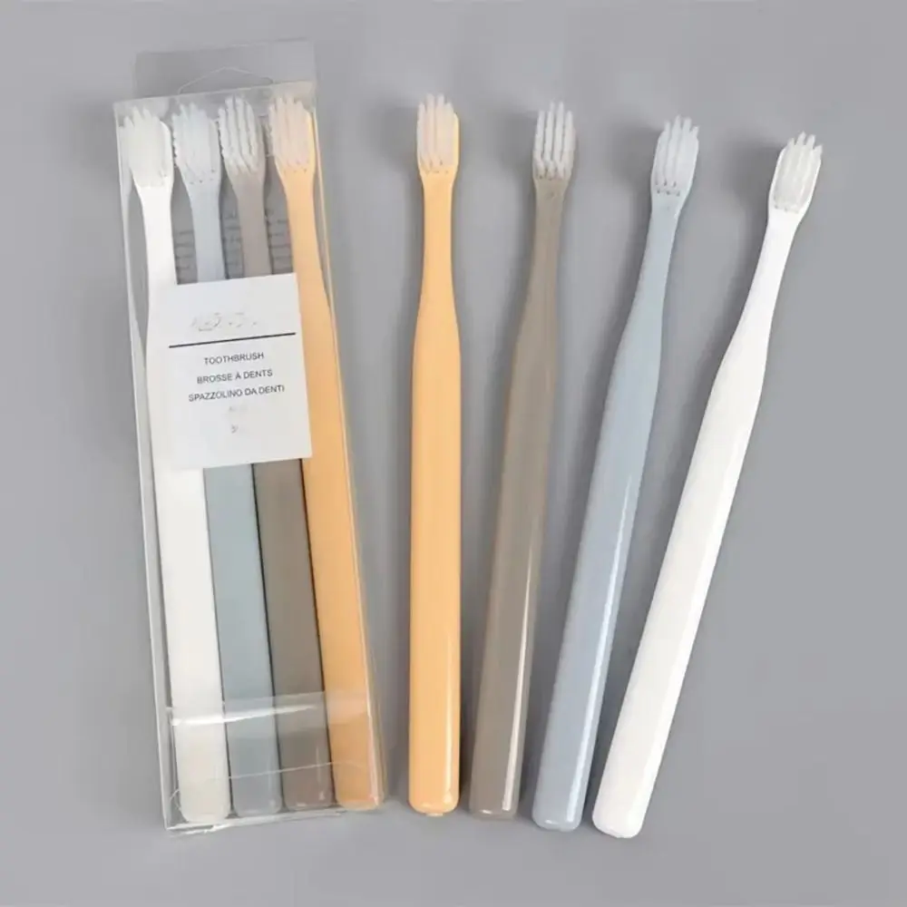 4Pcs/set Multi-Color Soft Bristle Toothbrush Portable Oral Cleaning Wide Head Couple Toothbrushs Multi-function