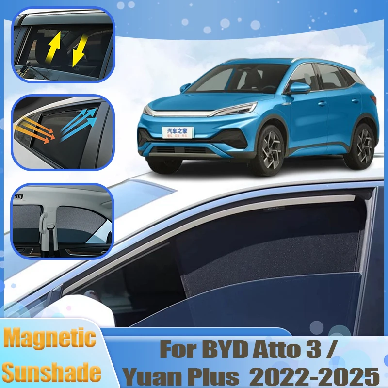 For BYD Atto 3 Accessories Yuan Plus SC2E 2022 2023 2024 Car Parasol Sunproof Heat Thermal insulation Sun Visors Car Accessories