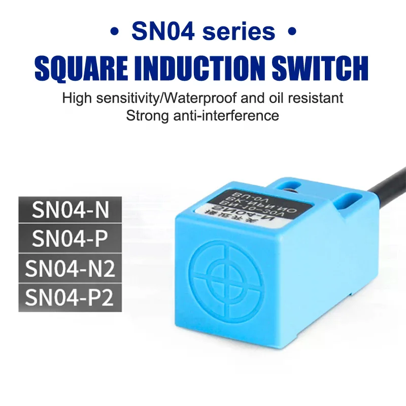 NPN PNP SN04-N SN04-P SN04-N2 SN04-P2 Metal Detection Sensor Proximity Switch, Used For Metal Detection Square Induction Switch
