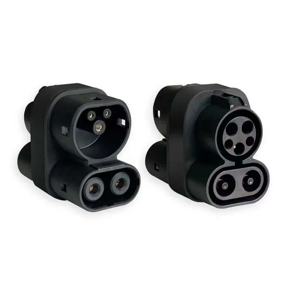 New Condition Fast Portable  Plug EV Charger Station Wall-Mounted Two-Gun DC  Black  AC for CCS2 to DBT AdapterCar Charger