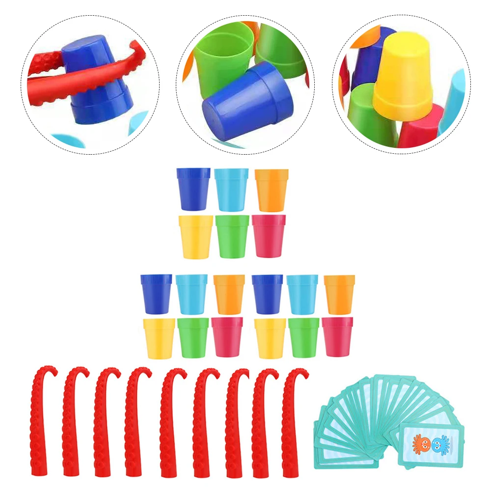 1 Set Baby Cups Educational Game Interactive Learning Table For Kids Creative Desktop Plaything Early Childhood Development