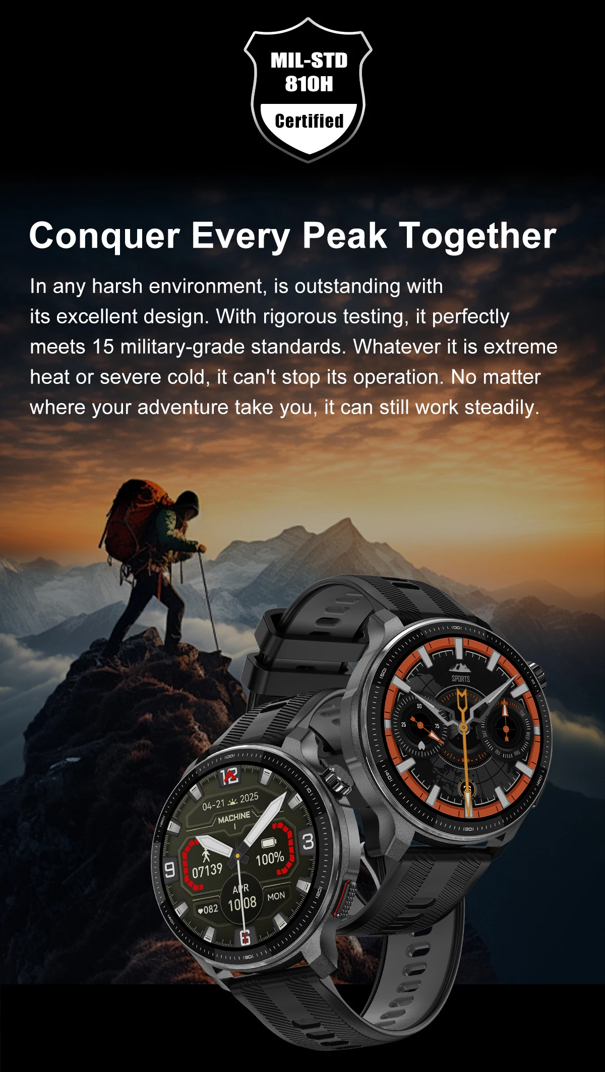 Neue T-Rex3 Ultra 4GB Speicher GPS Sport-Smartwatch Offline-Karte 1,43 Zoll AMOLED-Display 3ATM Schnellladung Fitness-Anruf-Smartwatch – Detail 3