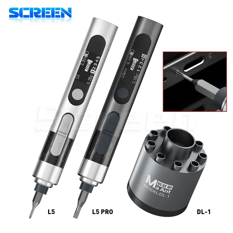 

MaAnt DL-1 L5 L5 Pro Интеллектуальная электрическая шлифовальная ручка, двухскоростная регулируемая многофункциональная отвертка для ремонта наборов ручной работы