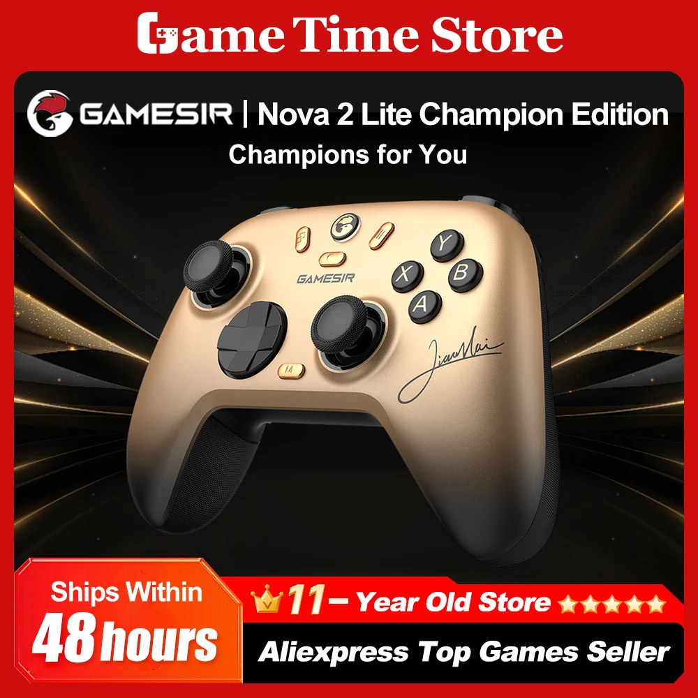 GameSir Nova 2 Lite Champion Edition Wireless Game Controller With GameSir Hall Effect Sensing Sticks for NS2 PC Android IOS