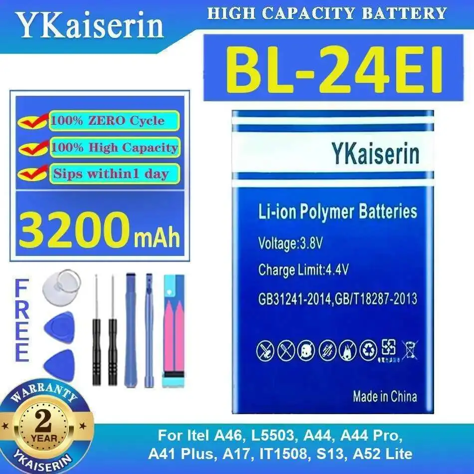

Mobile Phone Battery BL-24EI 3200mAh For Itel A46, L5503, A44, A44 Pro, A41 Plus, A17, IT1508, S13, A52 Lite