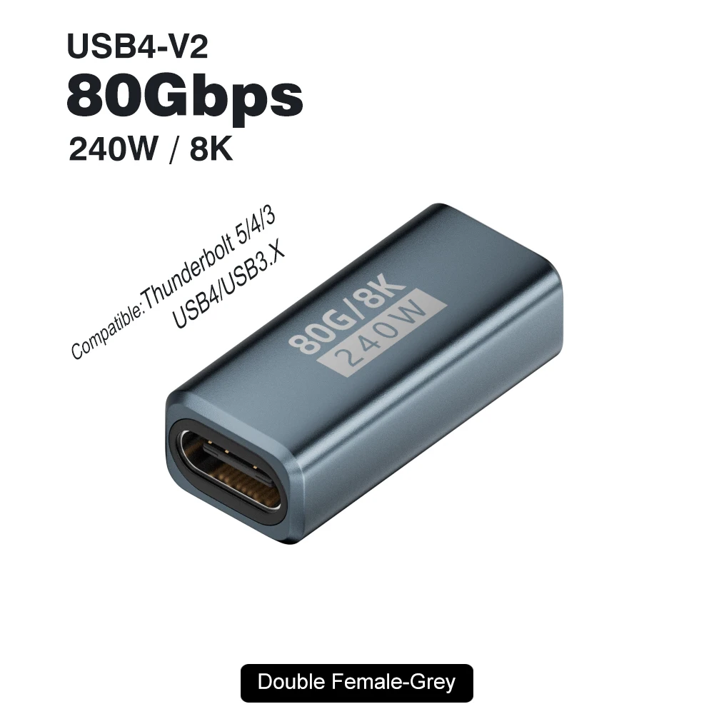 USB4 V2 90-Grad-Typ-C-Winkeladapter 80 Gbit/s Thunderbolt 5 4 3 Winkeladapter 240 W USB-C-Kabelstecker 40 Gbit/s für MacBook Air