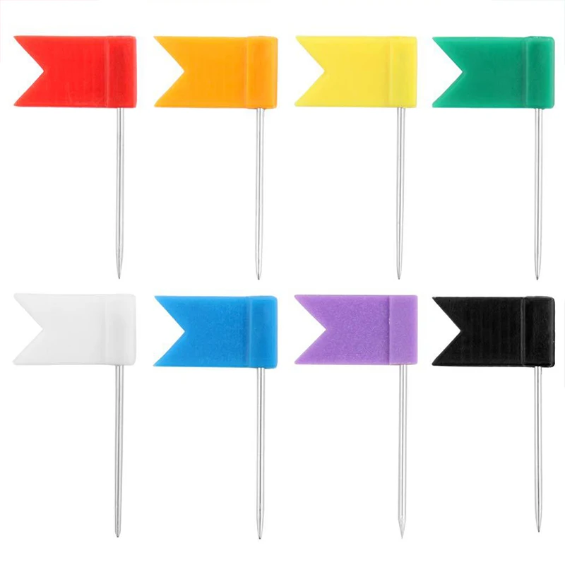 Colorful Flag Pin Flag Pin 8-color Random Office Cork Map Marker Fixed Thumbtack Teaching Marker Supplies