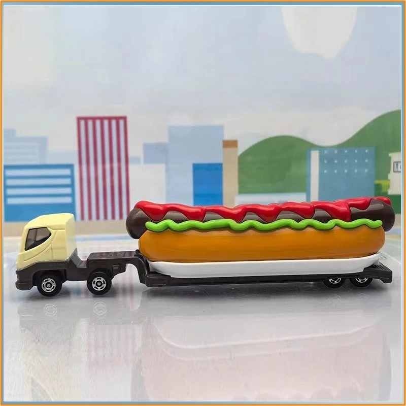 Genuine Tomica New Long Type Die-Cast Car No.146 Hot Dog Fast Food Truck Model Toy Gift view 3