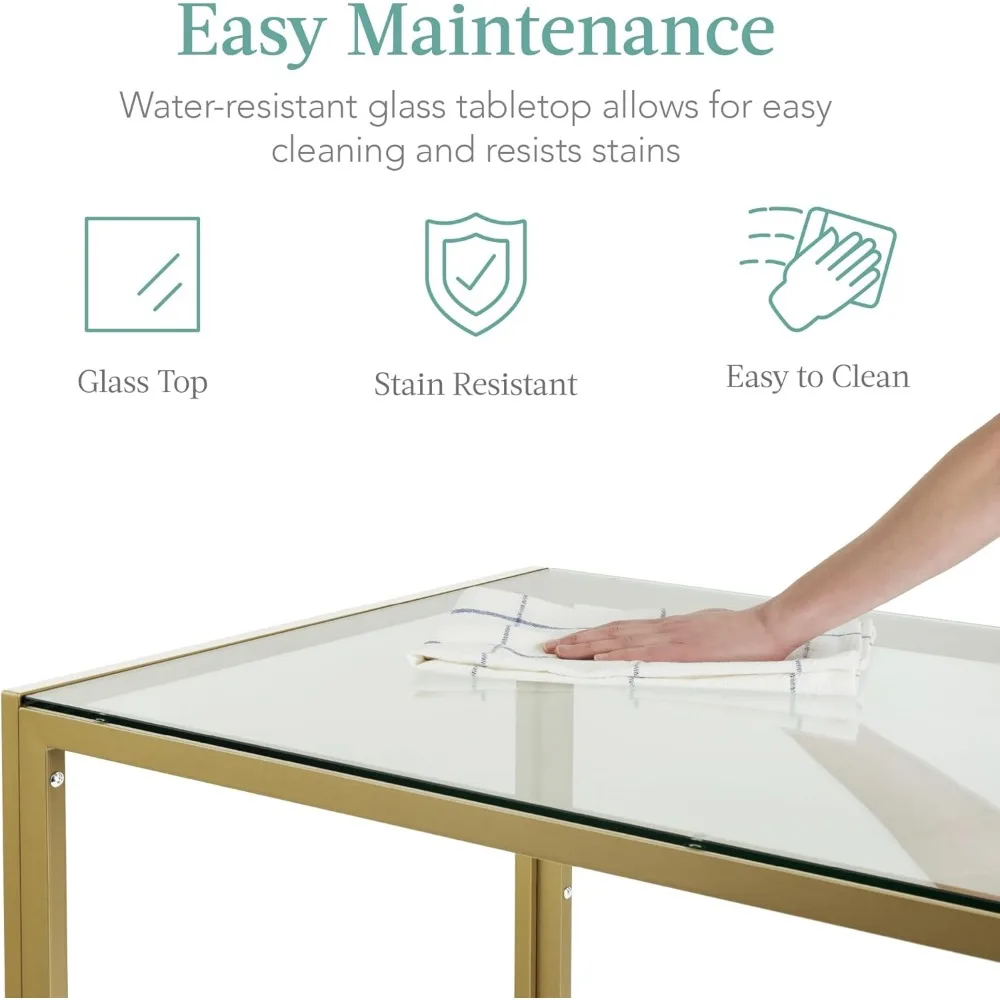 5-delige Glazen Eetkamer, Modern Keukentafelmeubilair Voor Eetkamer, Dinette, Compact Ruimtebesparend Tafelblad Met Glas