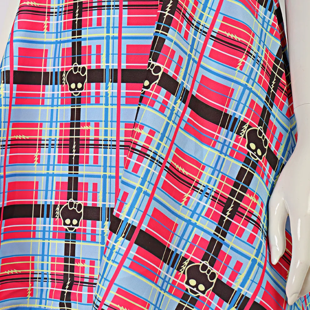 Kostum Monster Cosplay Frankie Stein untuk Wanita Setelan Gaun JK Manis Seragam Sekolah Gaun Pesta Hantu Penyamaran Pesta Halloween