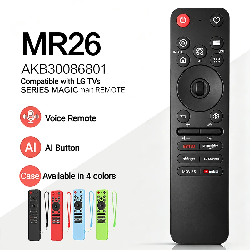 AN-MR26GA Magic Remote Compatibility with LG TVs, with AI Voice, Motion Pointer, Compatible with 2026 LG TVs
