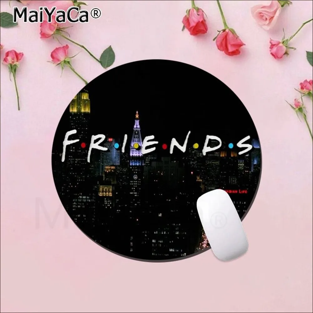 Friends Tv Show Mousepad Round Custom Skin Office Computer Desk Mat Table Keyboard Big Mouse Pad Laptop Cushion Desk Accessories