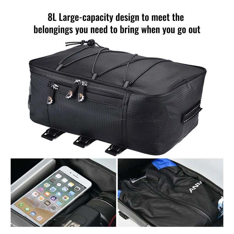 Detachable Bike Rear Pannier Bags Waterproof Driving Bag Rear for SEAT Bag Box with Large Pockets Grocery Bags Cycling Accessori