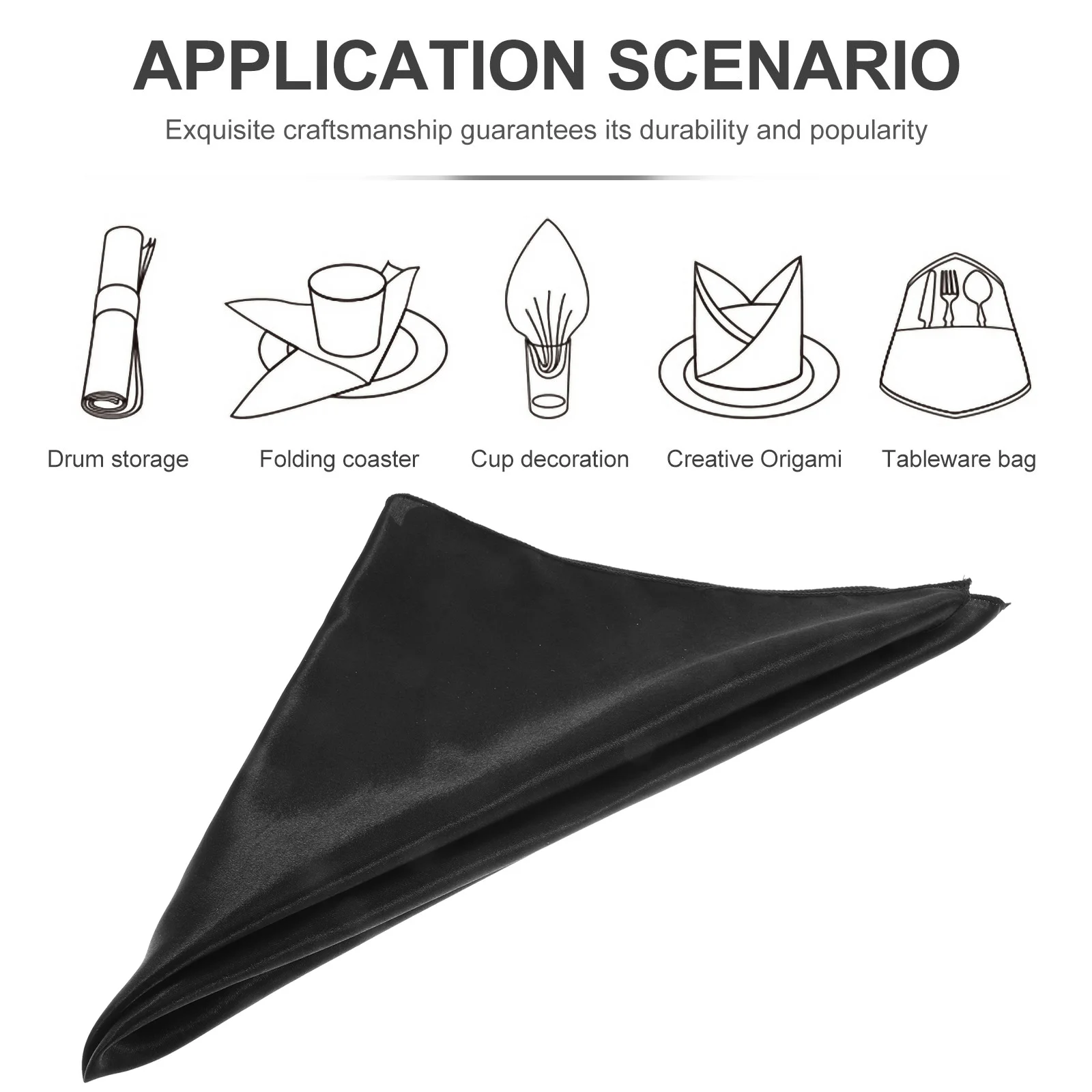 

5pcs Cloth Napkins For Wedding Dinner Table Napkin Reusable Washable Fabric Napkin Party Festival Home Hotel