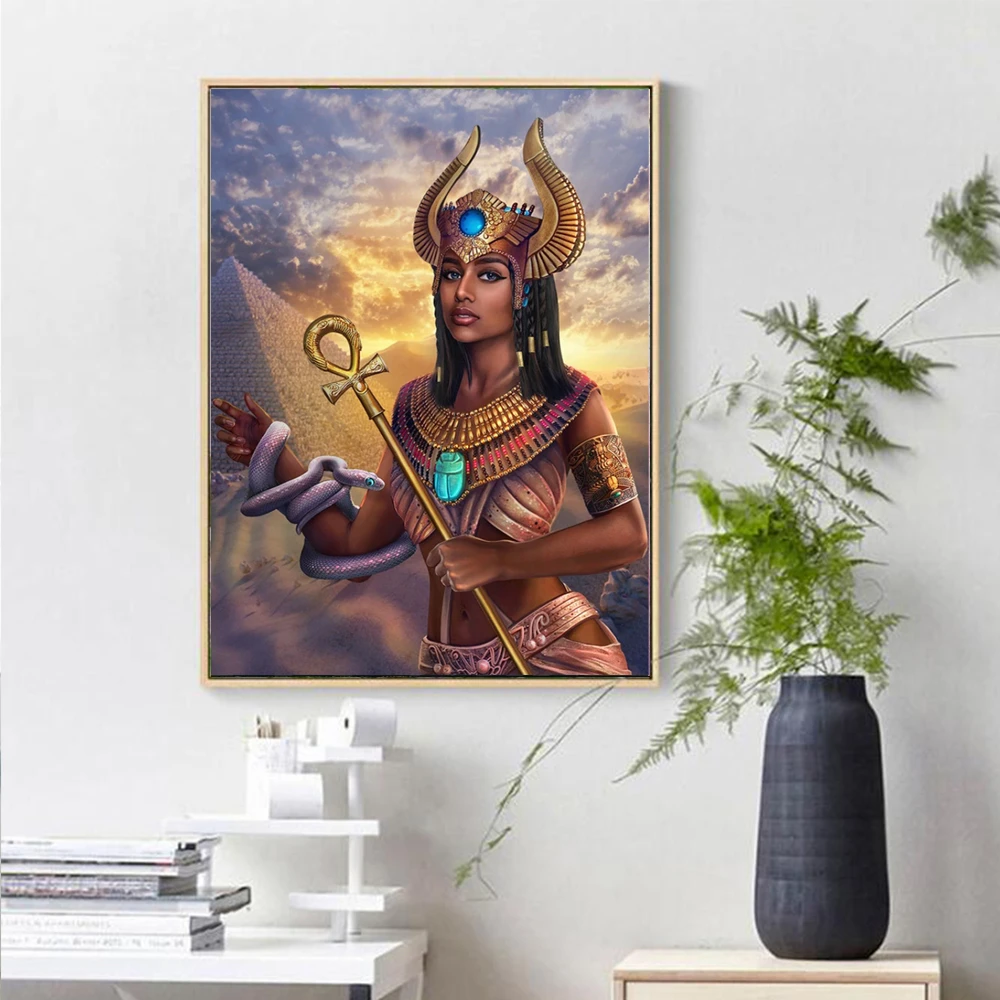 5D Diamond Painting Ancient Egypt Mural Full Diamond Mosaic Abstract Embroidery Cross Stitch Kits Home Decor pintura de diamante