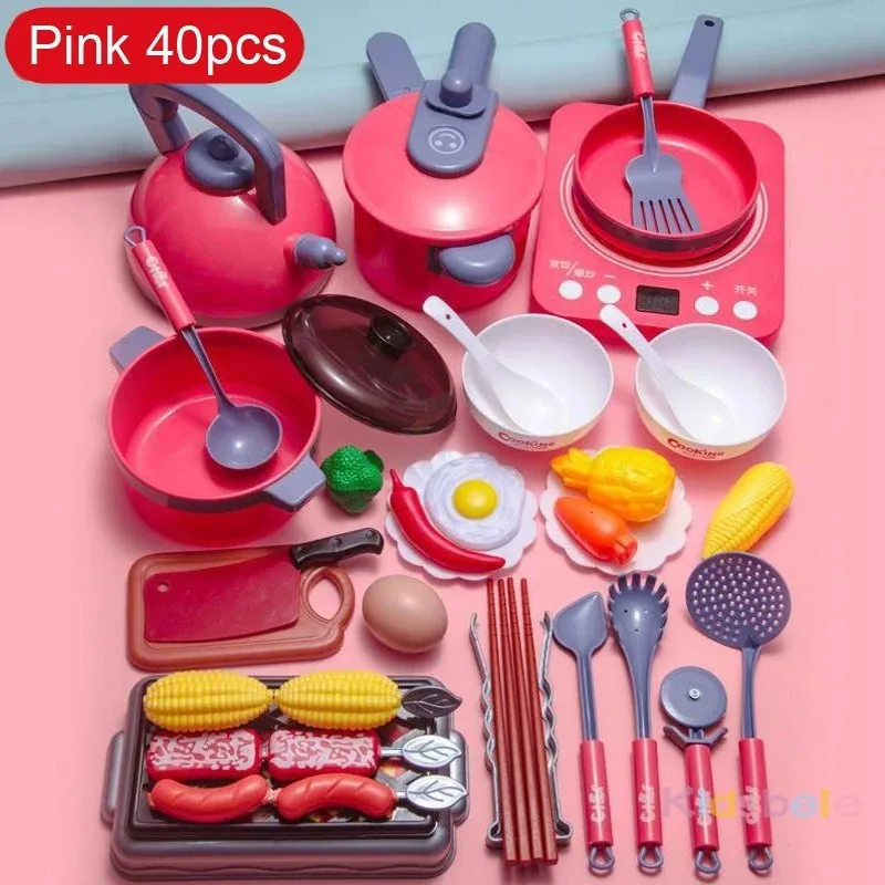 Giocattoli da cucina per bambini simulazione cucina casa da gioco giocattoli educativi Mini cucina pentole Pan giochi di imitazione giochi di ruolo giocattoli