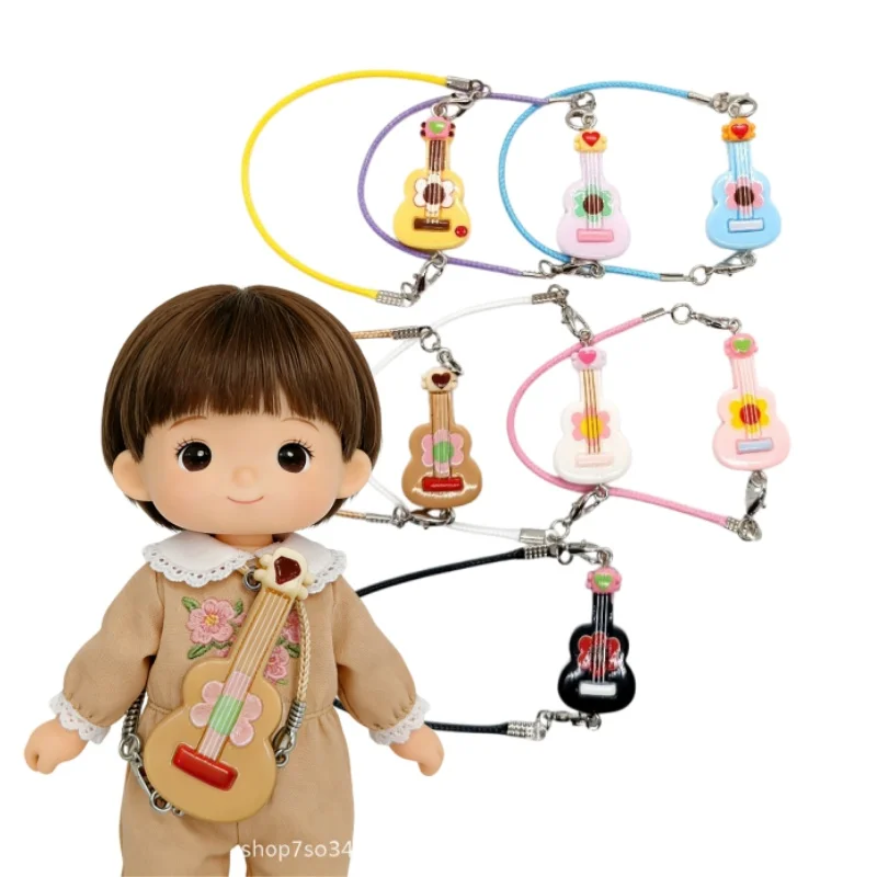 

17cm Monster Doll Accessories Cute Mini Dollhouse Guitar Pendant Dolls Accessories Dress Up DIY Toys for Girls Labubu Accesso