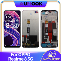 IPS LCD Screen For OPPO Realme 8 5G LCD Display Touch Screen Digitizer Assembly With Frame RMX3241 LCD Replacement Repair Parts