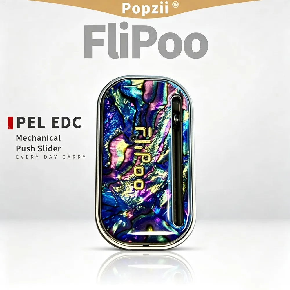 PEL EDC Flipoo Fidget Slider Thermosensitive Color Crystal Sealing Push Slider Stress Relief Toy Fidget Toys For Adults
