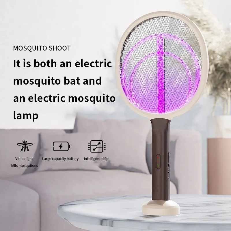 

Складная электрическая мухобойка от комаров, зарядная бытовая лампа от комаров, 2 в 1, USB-зарядка, электрическая мухобойка от комаров