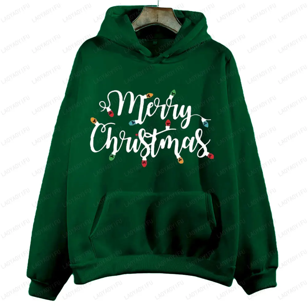 Joyeux noël sweat à capuche imprimé automne hiver pulls de noël pour femmes hommes vêtements décontracté Simple col rond sweat hauts