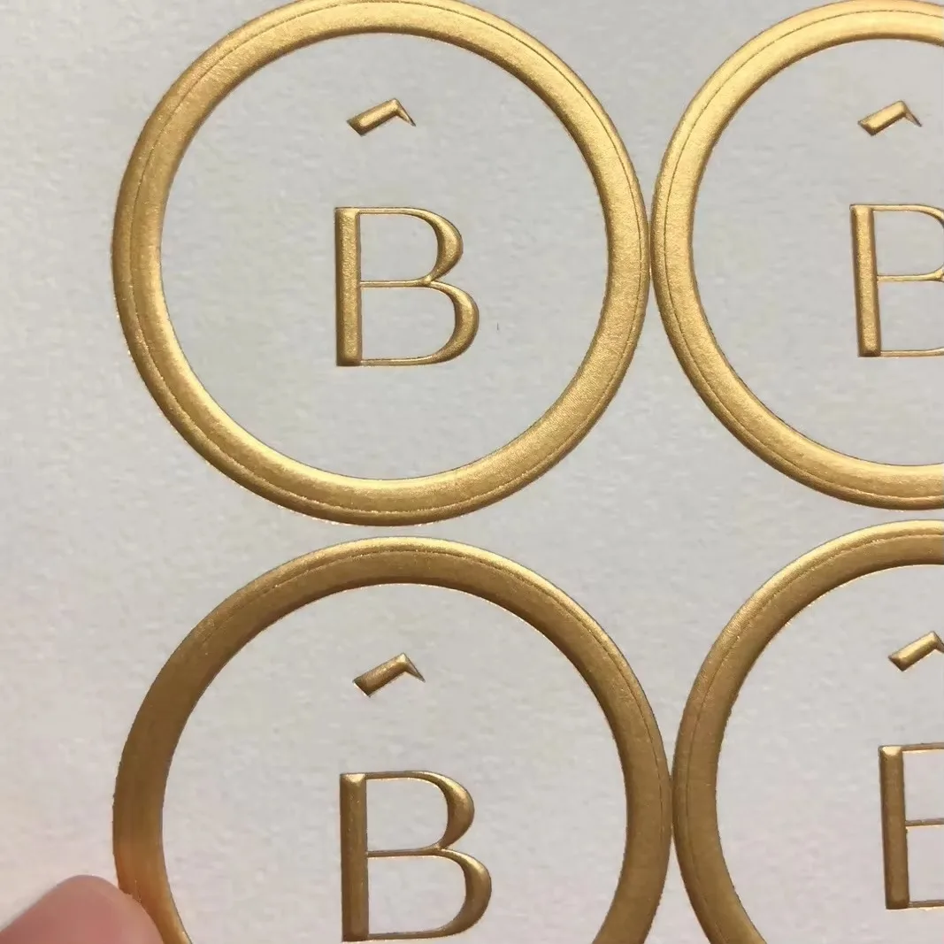 تسمية منقوشة بالذهب مخصصة | ملصق ختم ذاتي اللصق | ختم شعار الورق الخام | تغليف الشموع والحرف اليدوية #2