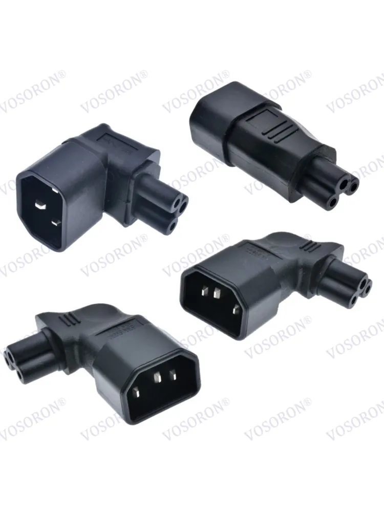 Convertisseur de puissance IEC320 C5, prise mâle IEC C14 vers connecteur C5 haut/gauche/droite/angle droit 10A 250V