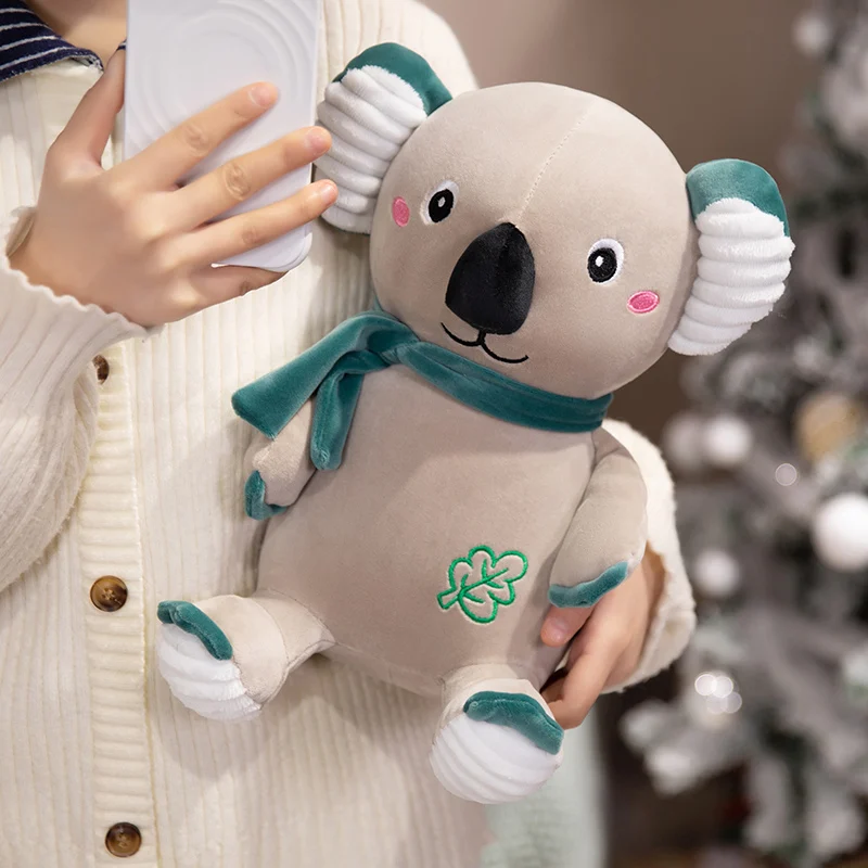 Simulatie 30 cm Koala met Kleur Sjaal Knuffels Leuke Australië Koala Knuffeldier Speelgoed voor Kinderen Kerstcadeaus Decor