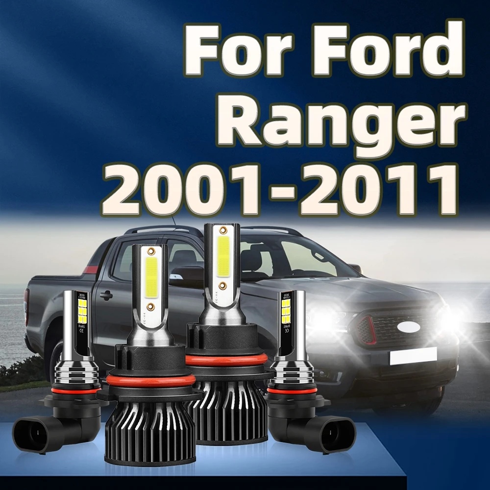 

130W Led Car Headlights Fog Light Turbo 9007 9145Lamp Kit For Ford Ranger 2001 2002 2003 2004 2005 2006 2007 2008 2009 2010 2011