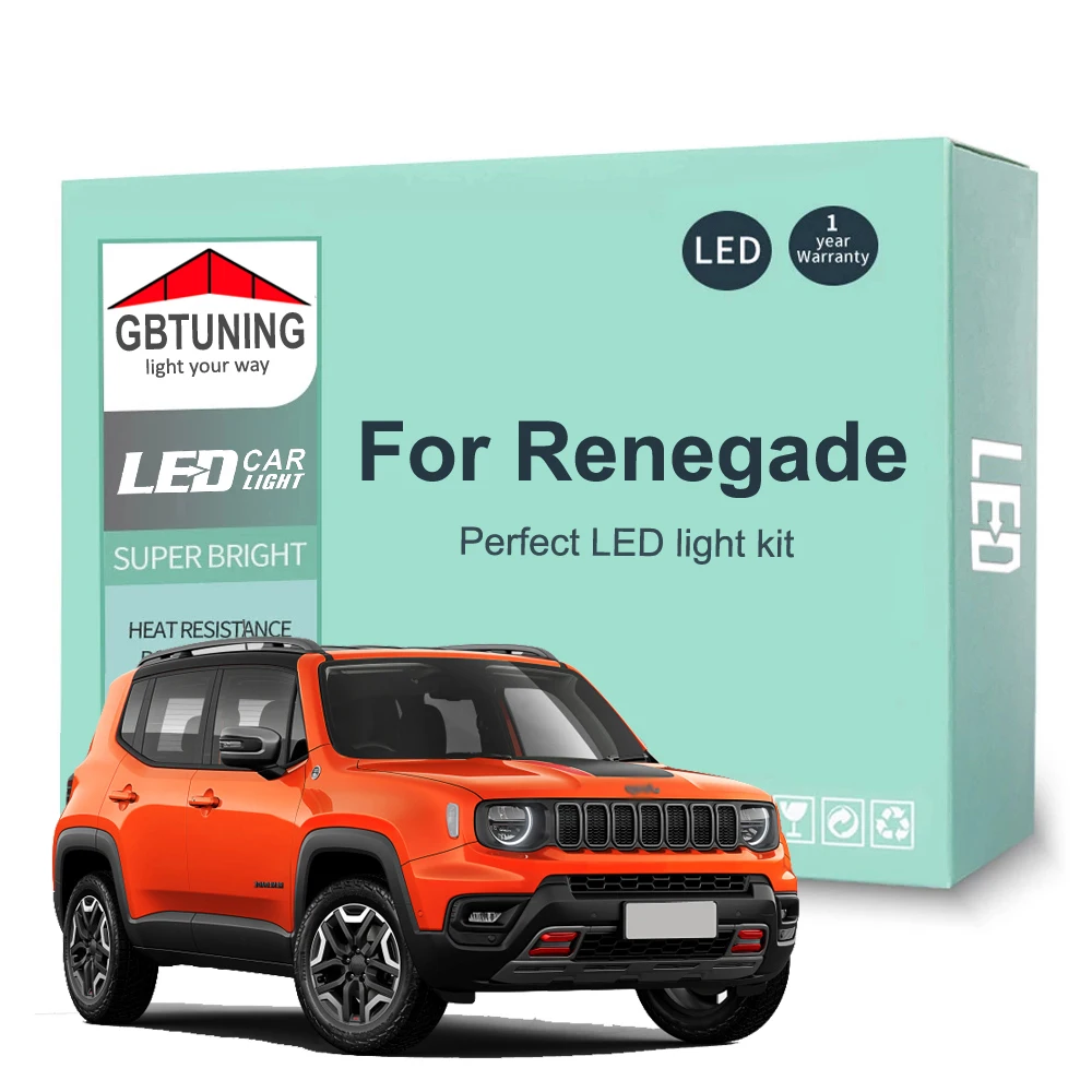 12個ledインテリア電球用ジープrenegade 2015 2016 2017 2018 2019 2020 2021車の地図トランクランプcanバスエラーなし